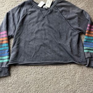 NWT Evereve Women’s Beck Strupe Trim Sweatshirt - large